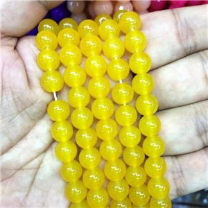 round golden Jadeite Glass beads, approx 8mm dia