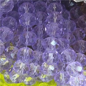 Purple Chinese Crystal Glass Beads Faceted Rondelle, approx 8mm, 68pcs per st
