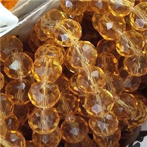 Ambergold Chinese Crystal Glass Beads Faceted Rondelle, approx 8mm, 68pcs per st