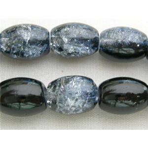 Crackel Oval Glass Beads, 8x11mm, 74 beads per st
