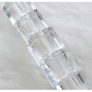 clear Glass Beads cube, 8x8mm,40pcs per st