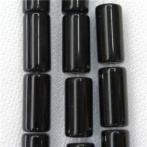 black Jadeite Glass tube beads, approx 10x20mm