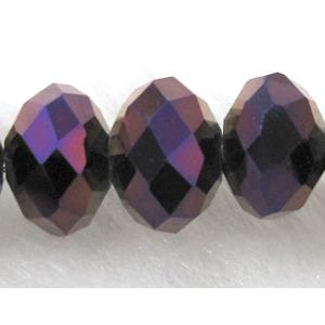 Crystal Glass Beads, Faceted Rondelle, 6mm dia, 100pcs per st