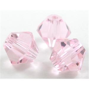 Chinese Crystal Beads, Bicone, pink, 8mm