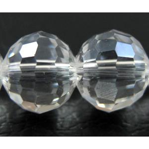 Crystal Glass Beads, 96 faceted round, Clear, 12mm dia