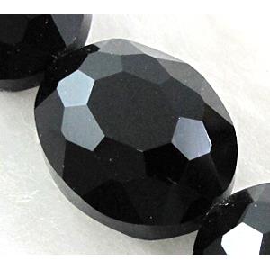 Crystal Glass Beads,  faceted horse eye, 16x20mm, 18pcs per st