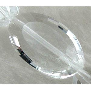 Crystal Glass Beads, faceted, Clear, 13x21mm, 20pcs per st