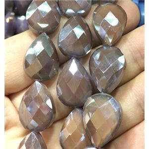 chinese crystal glass bead, faceted teardrop, approx 13x18mm, 36pcs per st