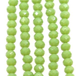 olive chinese crystal glass beads, faceted rondelle, approx 2.5x3mm, 150 pcs per st