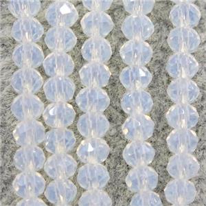 opalite chinese crystal glass beads, faceted rondelle, approx 2.5x3mm, 150 pcs per st