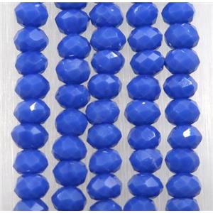 blue chinese crystal glass beads, faceted rondelle, approx 2.5x3mm, 150 pcs per st