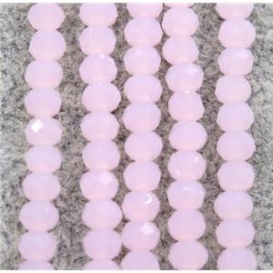 pink chinese crystal glass beads, faceted rondelle, approx 2.5x3mm, 150 pcs per st