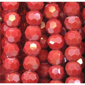 Chinese crystal glass bead, faceted round, 4mm dia, 100pcs per st