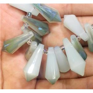 Chinese crystal glass bead, faceted teardrop, approx 8x20mm, 100pcs per st