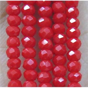 chinese crystal glass seed beads, faceted rondelle, approx 2mm, 200pcs per st
