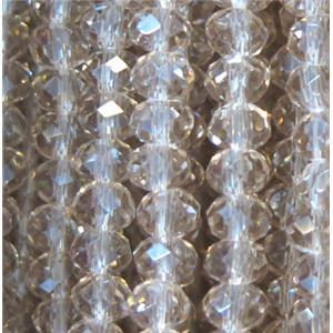 Chinese crystal bead, faceted rondelle, approx 4x6mm, 100 pcs per st