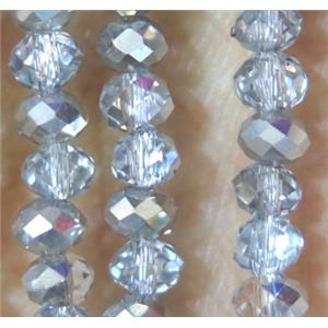 Chinese crystal bead, faceted rondelle, approx 6x8mm, 72 pcs per st