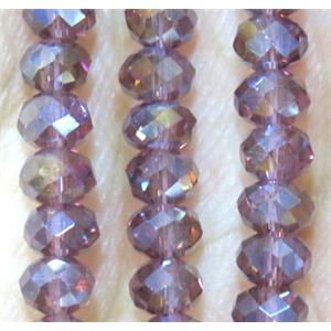 Chinese crystal bead, faceted rondelle, approx 4x6mm. 100 pcs per st