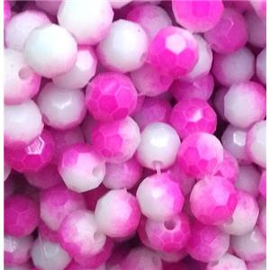 chinese crystal glass bead, faceted round, approx 6mm dia, 100pcs per st