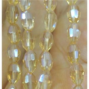 Chinese Crystal Beads, faceted oval, approx 3x5mm. 100pcs per st