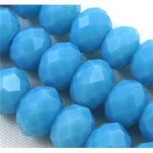 Chinese crystal glass bead, Faceted rondelle, 10mm dia, 72pcs per st