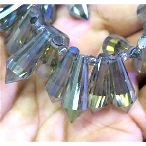 chinese crystal bead, faceted teardrop, approx 8x12mm, 100pcs per st
