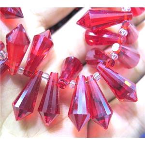 chinese crystal bead, faceted teardrop, approx 8x12mm, 100pcs per st