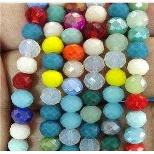 chinese crystal bead, faceted rondelle, approx 6mm dia, 100pcs per st