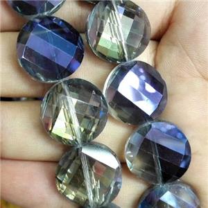 chinese crystal bead, faceted, twist round, approx 18mm dia, 20pcs per st