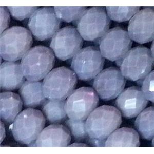 Chinese crystal glass bead, Faceted rondelle, purple, 6mm dia, 90pcs per st