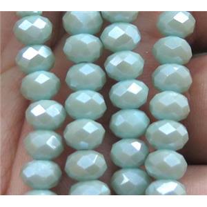 Chinese crystal glass bead, faceted rondelle, approx 6mm dia, 100pcs per st