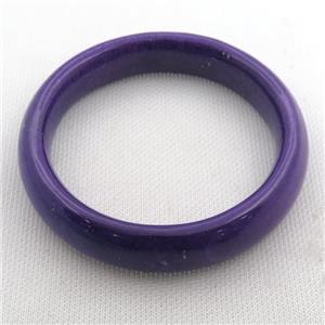 Magnesite Turquoise Bangle, purple, approx 9-15mm, 67mm dia