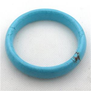 blue Magnesite Turquoise Bangle, approx 9-15mm, 67mm dia