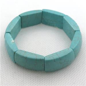 Magnesite Turquoise stretchy Bracelets, approx 15-26mm, 53mm dia