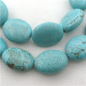 Magnesite Turquoise oval beads, approx 20-25mm