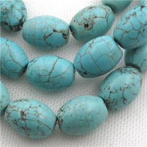 Magnesite Turquoise beads, barrel, approx 15-20mm