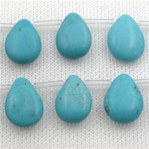 Magnesite Turquoise beads, teardrop, topdrilled, approx 13-18mm