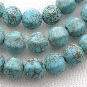 Magnesite Turquoise lantern beads, approx 10mm
