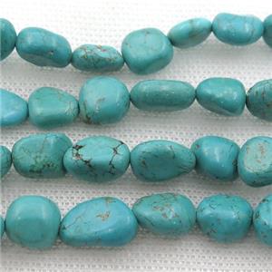 Magnesite Turquoise beads chip, freeform, approx 8-12mm