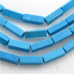 blue Magnesite Turquoise cuboid beads, approx 4.5-13mm