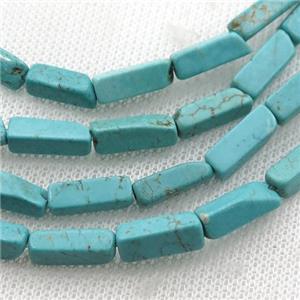Magnesite Turquoise cuboid beads, approx 4.5-12mm