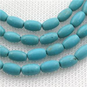 blue Magnesite Turquoise rice beads, approx 4.5-8mm