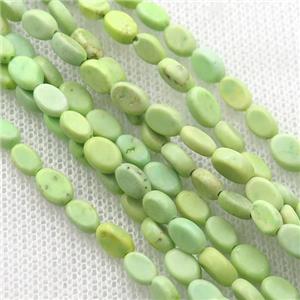 lemon Magnesite Turquoise oval beads, approx 4-6mm