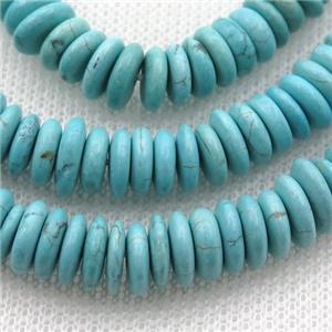 Magnesite Turquoise heishi beads, approx 2x8mm