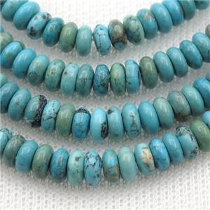 Magnesite Turquoise rondelle beads, multicolor, approx 6mm