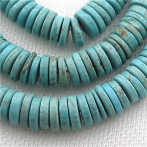 blue Magnesite Turquoise heishi beads, approx 10mm