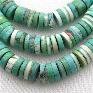 green Magnesite Turquoise beads, heishi, approx 10mm