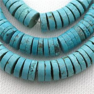 blue Magnesite Turquoise heishi beads, approx 11mm