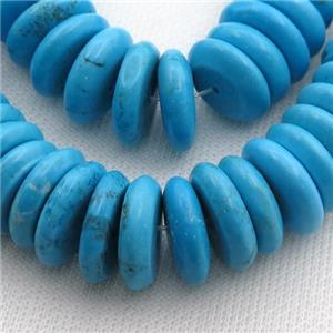 blue Magnesite Turquoise heishi beads, approx 3x18mm