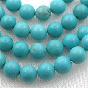 round green Magnesite Turquoise beads, approx 8mm dia